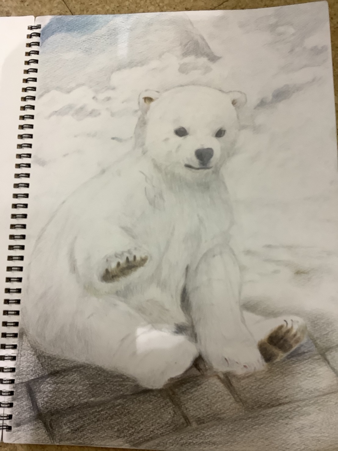 ミロ絵画教室 生徒作品12しろくま